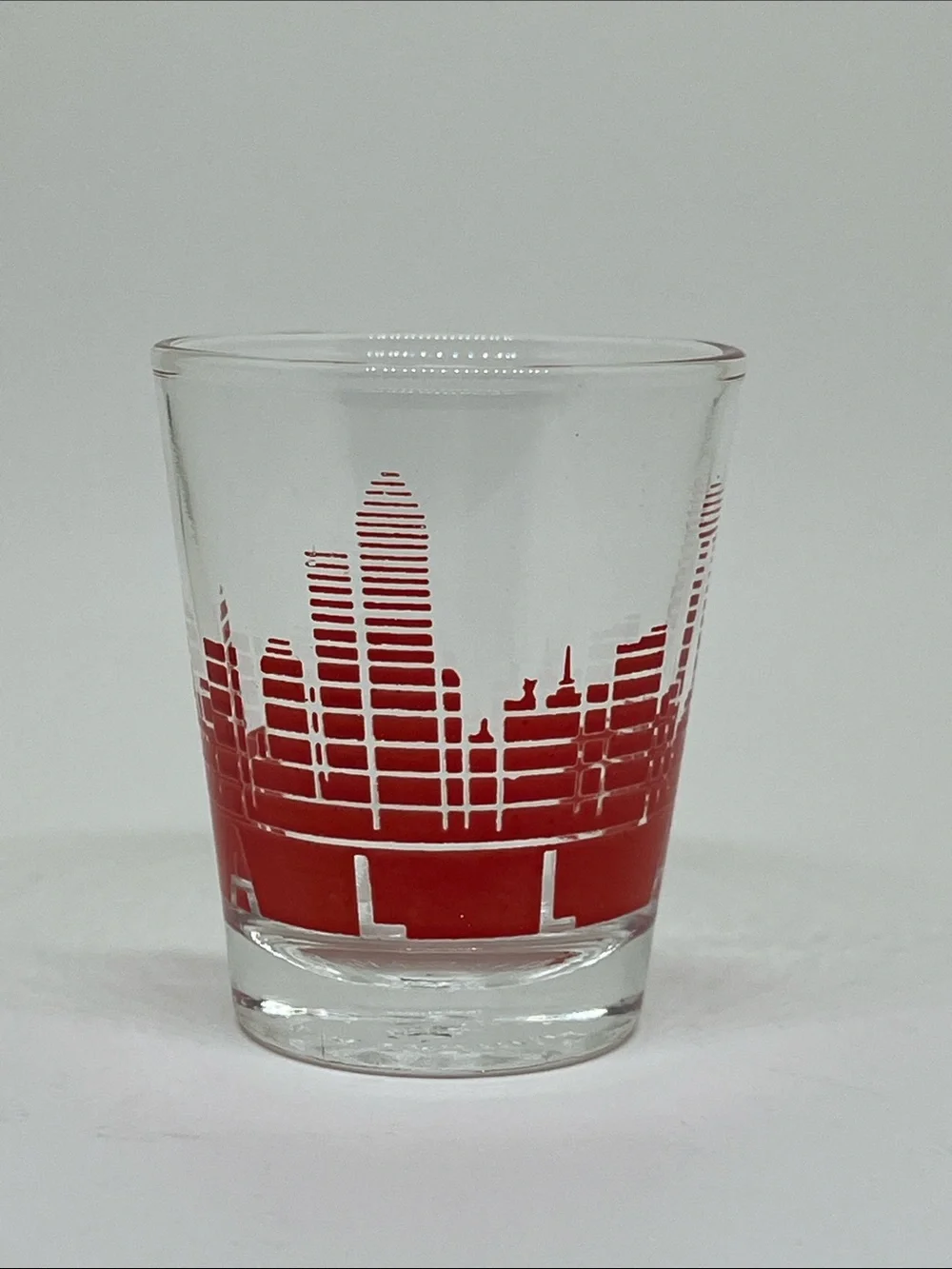 Dallas Red Cityscape Shot Glass